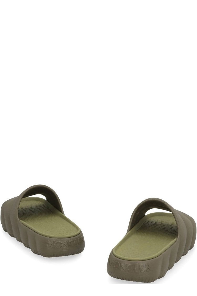 Moncler Green Sandals With Wide Cross Strap