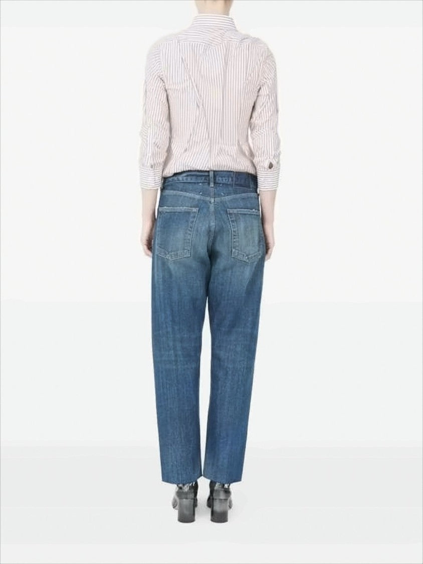 Maison Margiela Straight-Leg Denim Pants With Raw Edge Finish