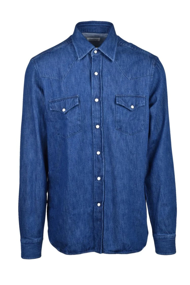 Alessandro Gherardi Blue Oxford Cotton Men's Oxford Shirt