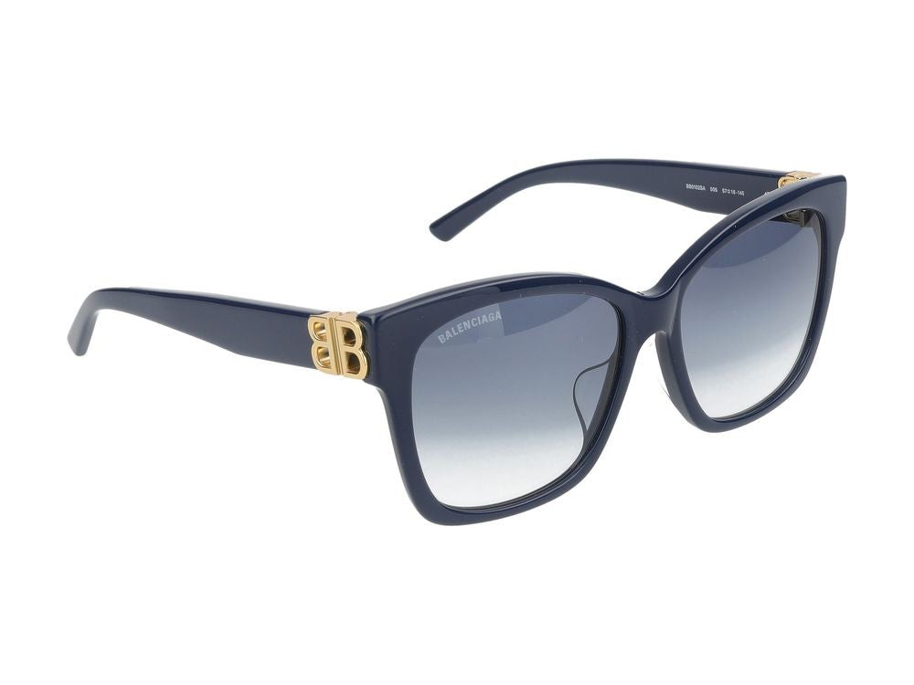 Balenciaga Sunglasses Bb0102sa 005 Blue Gold Blue 57/16/145