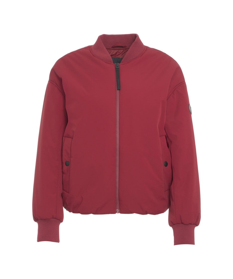 Alpha Tauri Classic Bomber Jacket With Two-Way Zip And Ribbed Details
