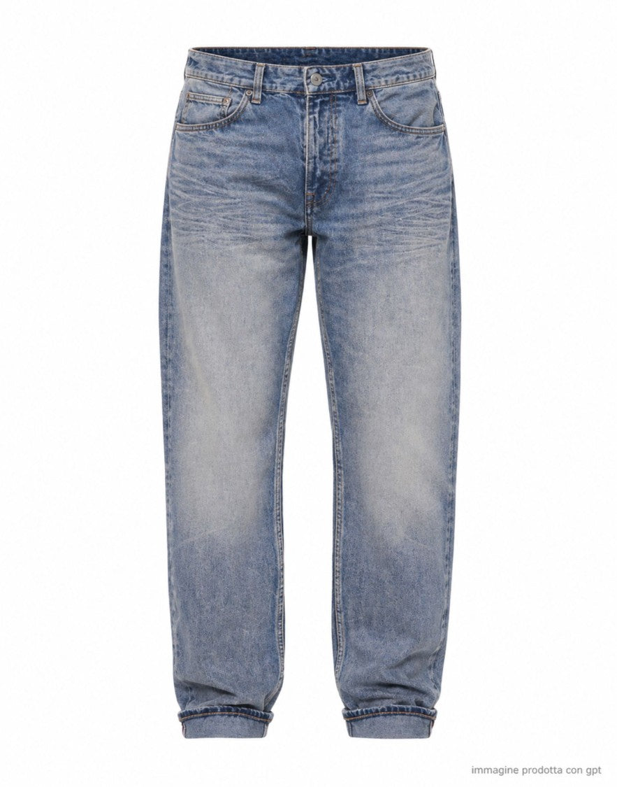 -1 Nordic Denim Blue The One Selvedge Cotton Jeans