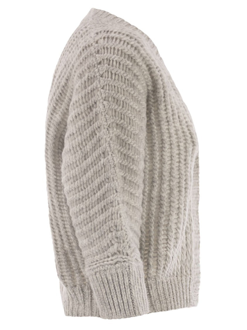 Peserico Wool And Alpaca Mesh Cardigan