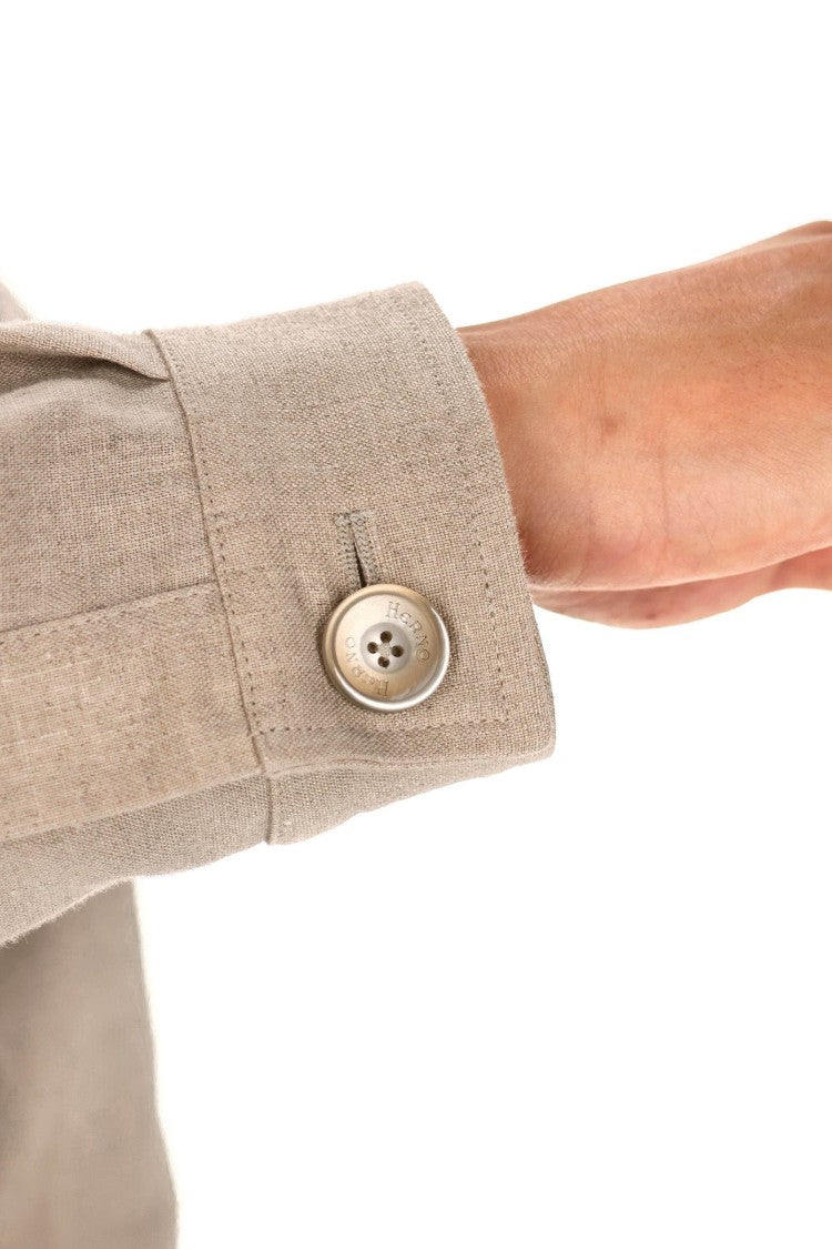 Herno Linen Buttoned Jacket