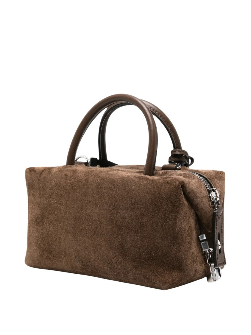 Max Mara Brown Holdallsling Mini Suede Duffel Bag