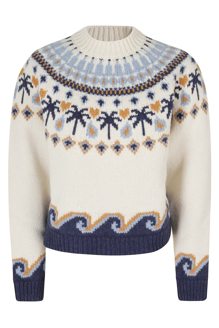 Alanui Sweet Winter Geometric Jacquard Virgin Wool Sweater