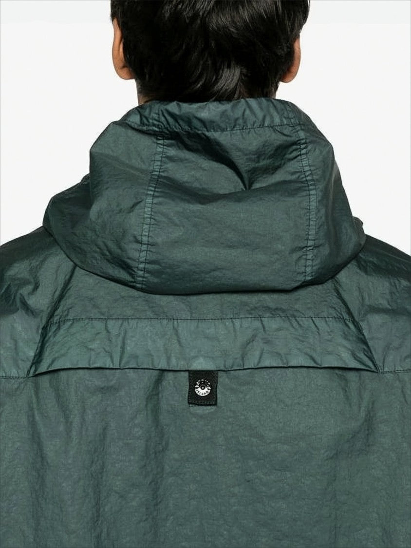 Stone Island Matte Finish Lightweight Jacket With Hood
