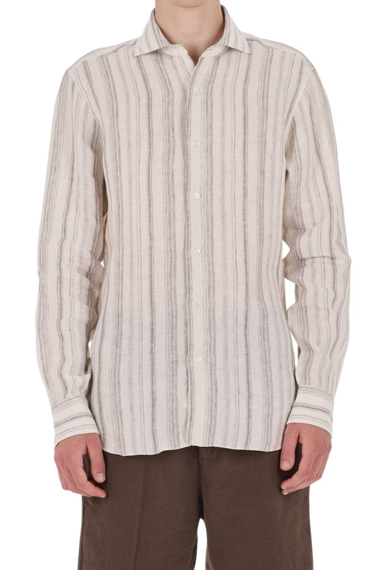 Barba Dandylife Striped Linen Shirt