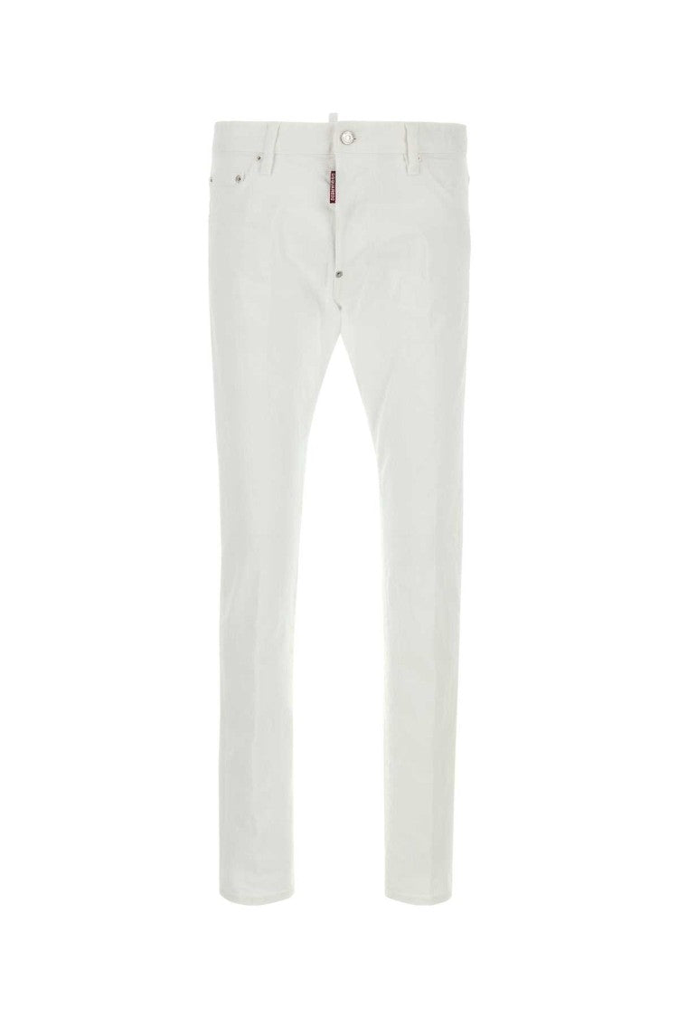 Dsquared2 White Stretch Denim Cool Guy Jeans