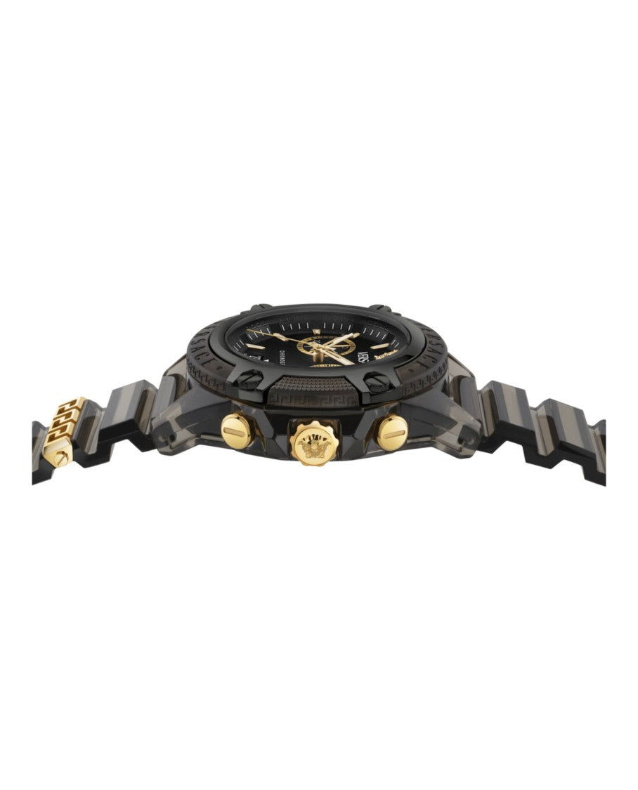 Versace Icon Active Chronograph Watch With Transparent Case