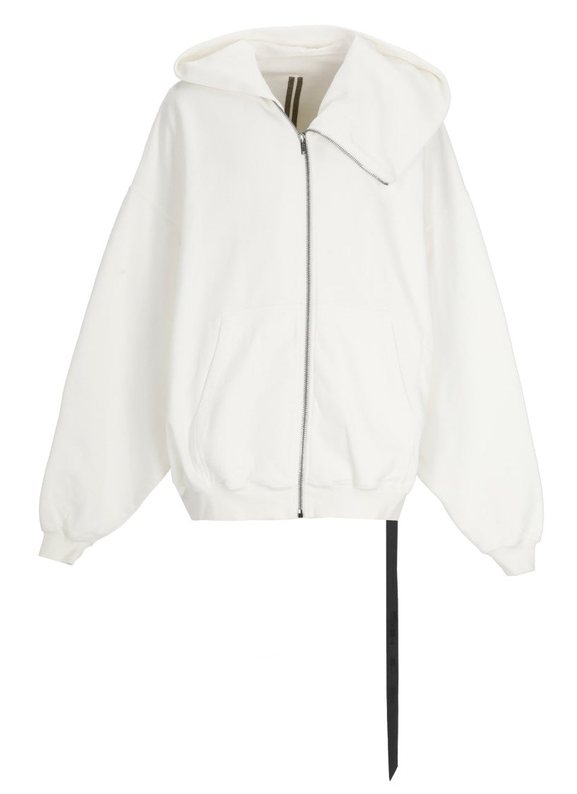 Drkshdw By Rick Owens White Mountain Hun Cotton Hoodie
