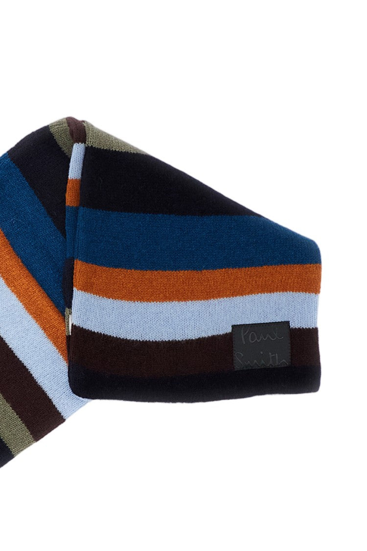Paul Smith Multicolor Striped Wool Scarf