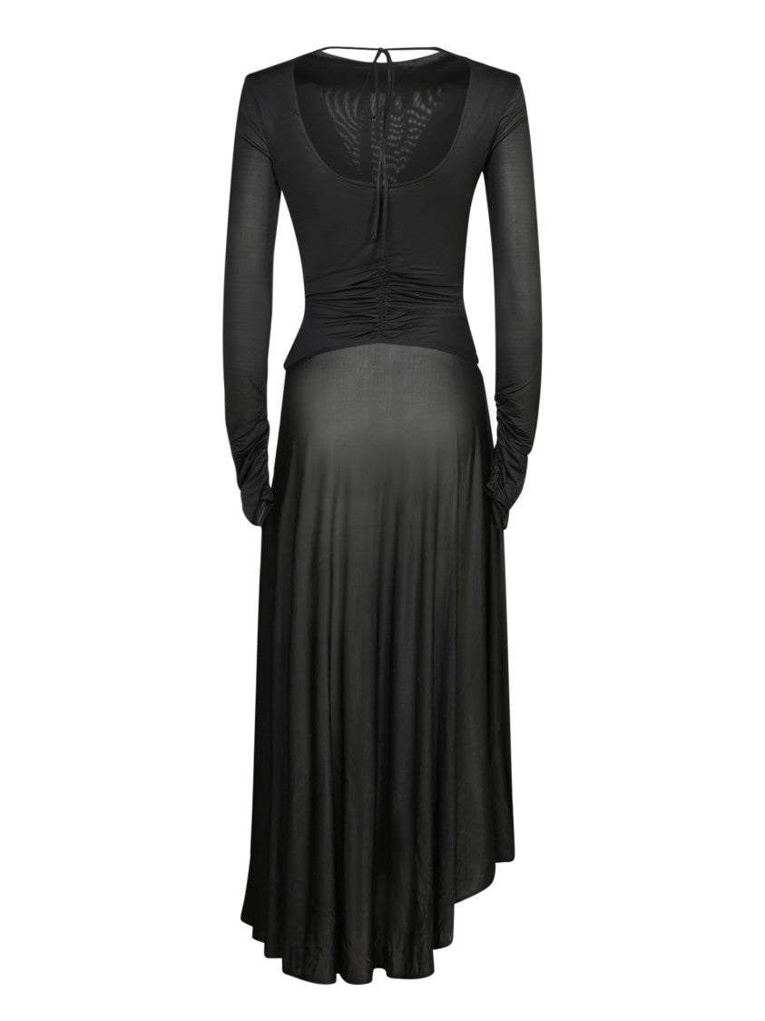 Acne Studios Black Long-Sleeve Black Jersey Dress
