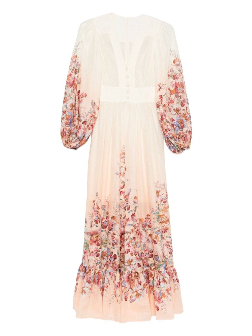Zimmermann Maxi Dress With Deep V-Neckline