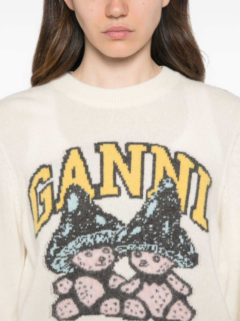 Ganni Playful Graphic Knit Sweater