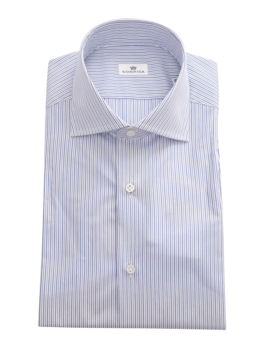Sonrisa White Striped Tailored Formal Shirt