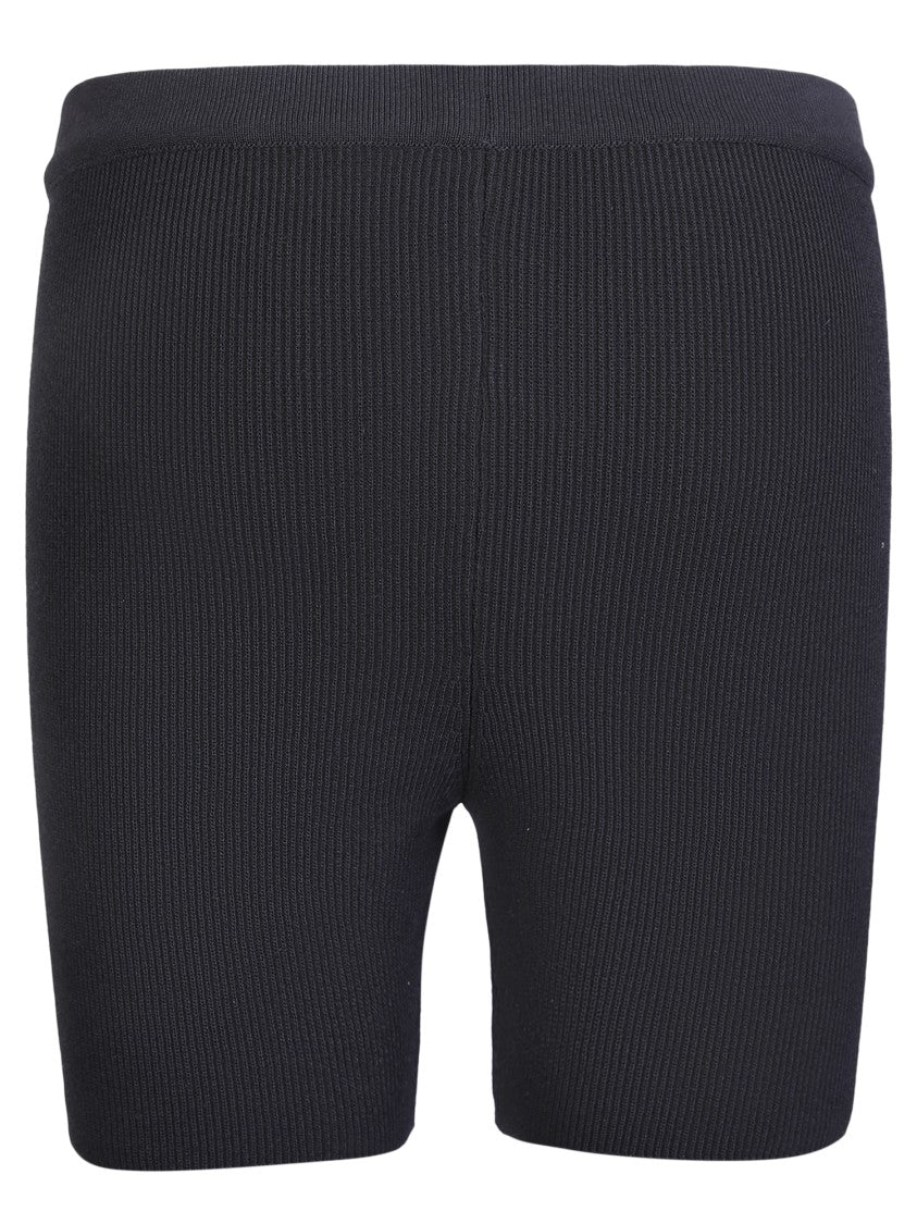 Jacquemus Black Ribbed Shorts