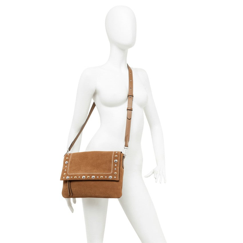 Gianni Chiarini Suede Handbag With Convertible Strap