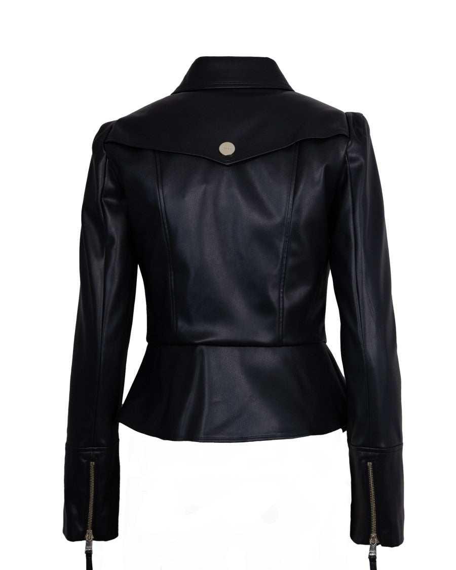 Liu Jo Black Coated Fabric Jacket