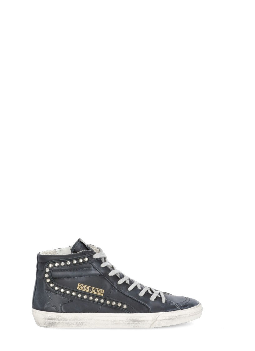 Golden Goose Black Smooth Leather Sneakers