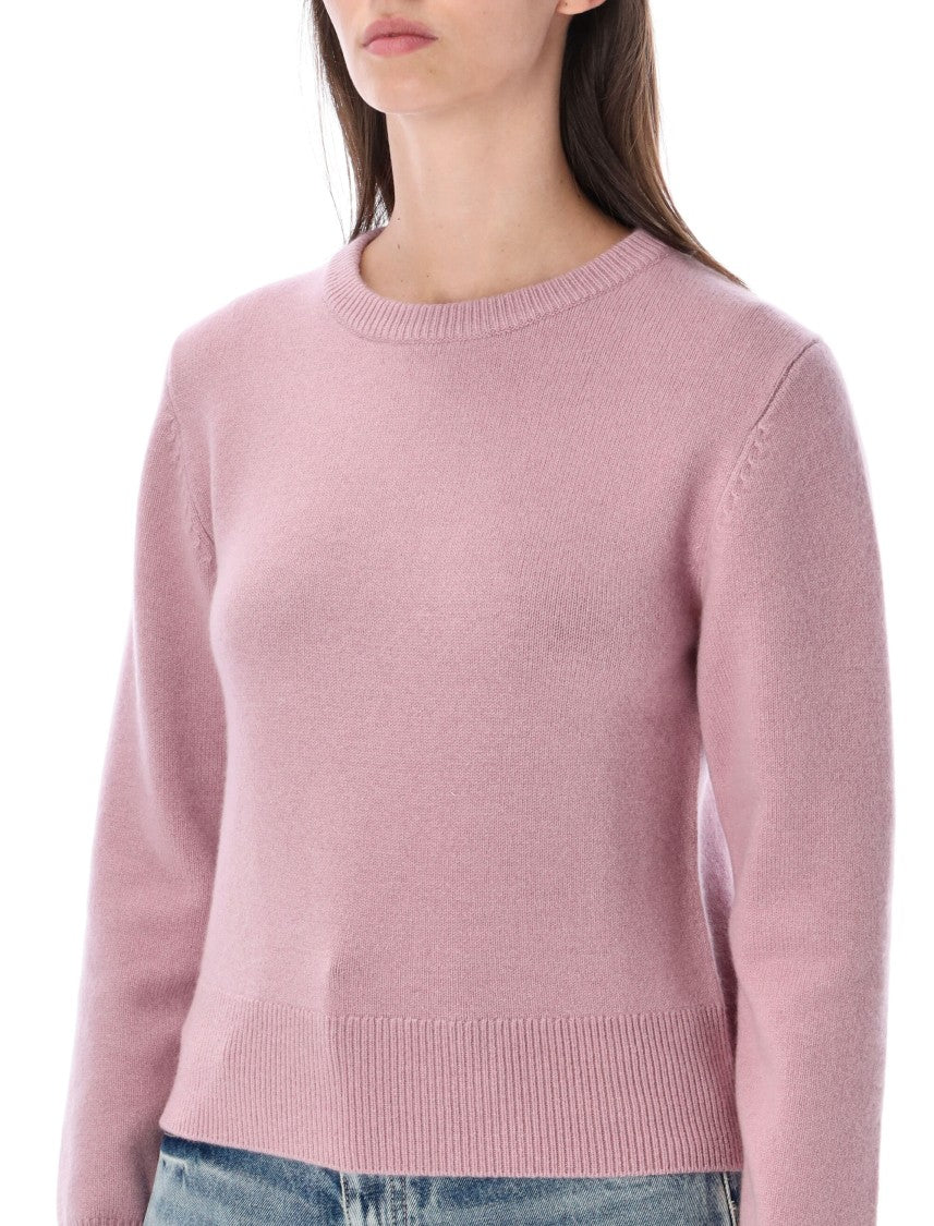 Extreme Cashmere Jeanne Slightly Cropped Fine Knit Crewneck Sweater