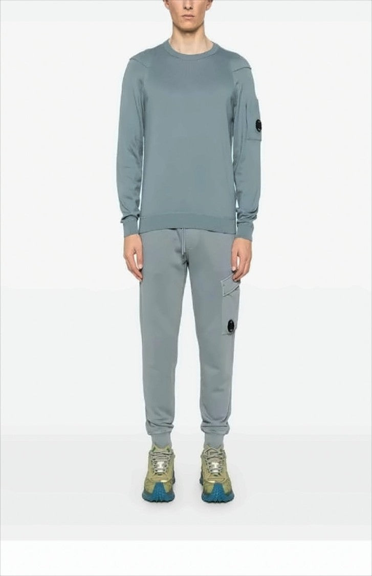 C.P. Company Crew Neck Long-Sleeve Sweater With Distinctive Patch Pocket