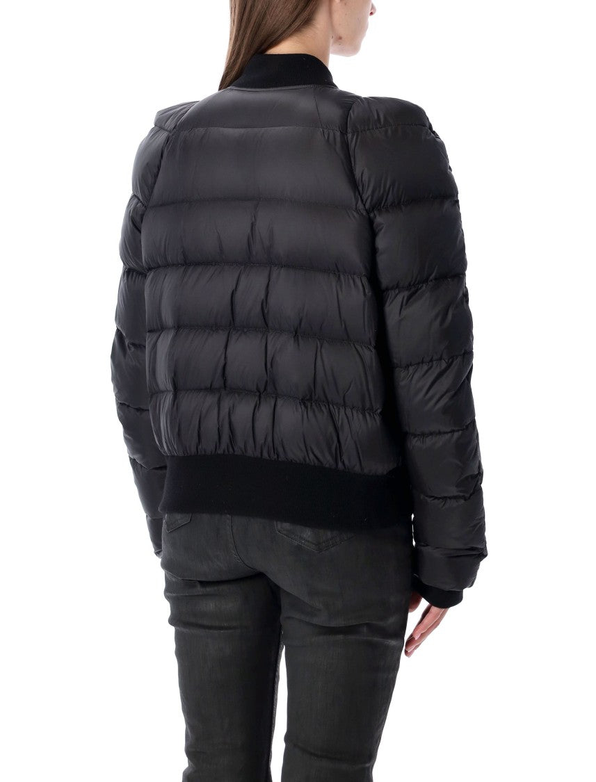 Rick Owens Black Padded Bomber Jacket