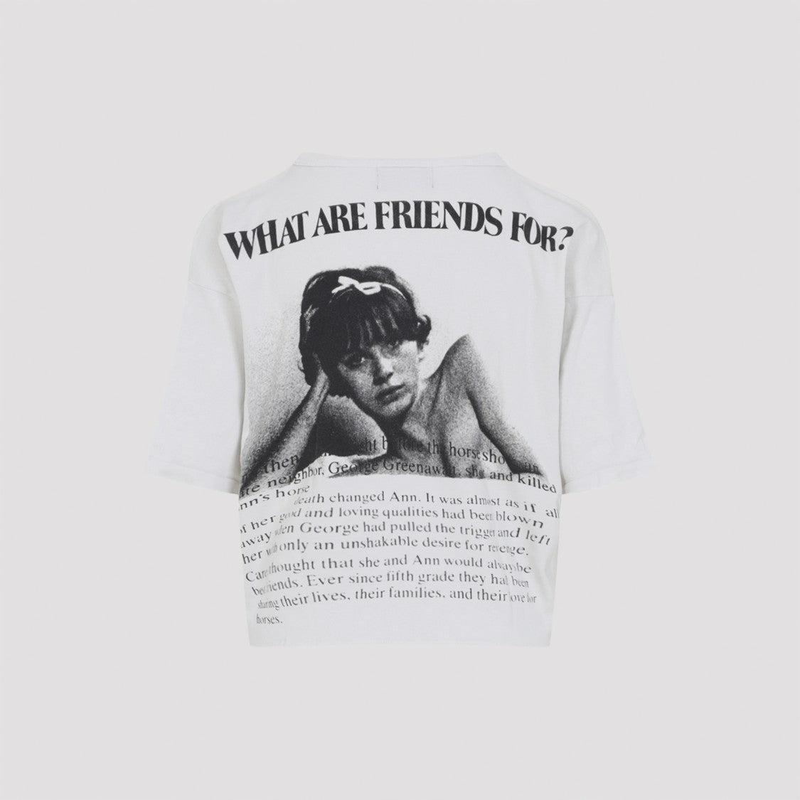Enfants Riches Déprimés Cropped T-Shirt With Artistic Black-And-White Print