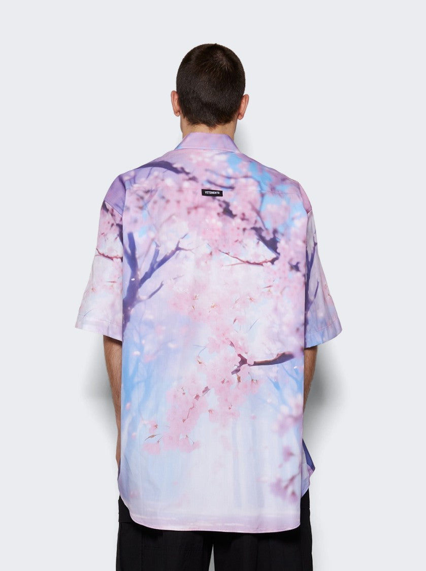 Vetements Anime Short Sleeved Shirt Blue