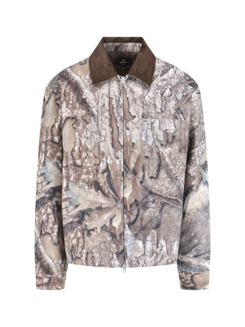 Represent Camo Trucker Jacket With Corduroy Collar