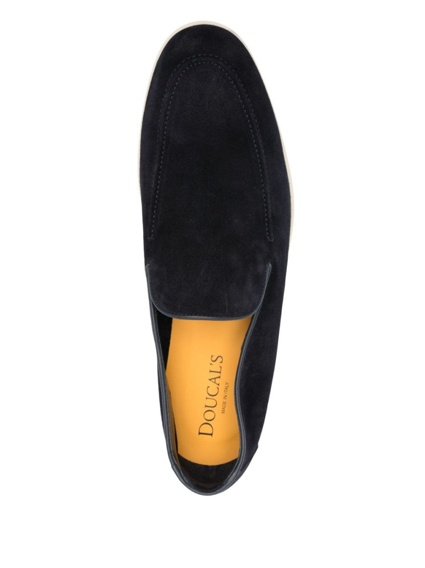 Doucal's Almond Toe Suede Loafers