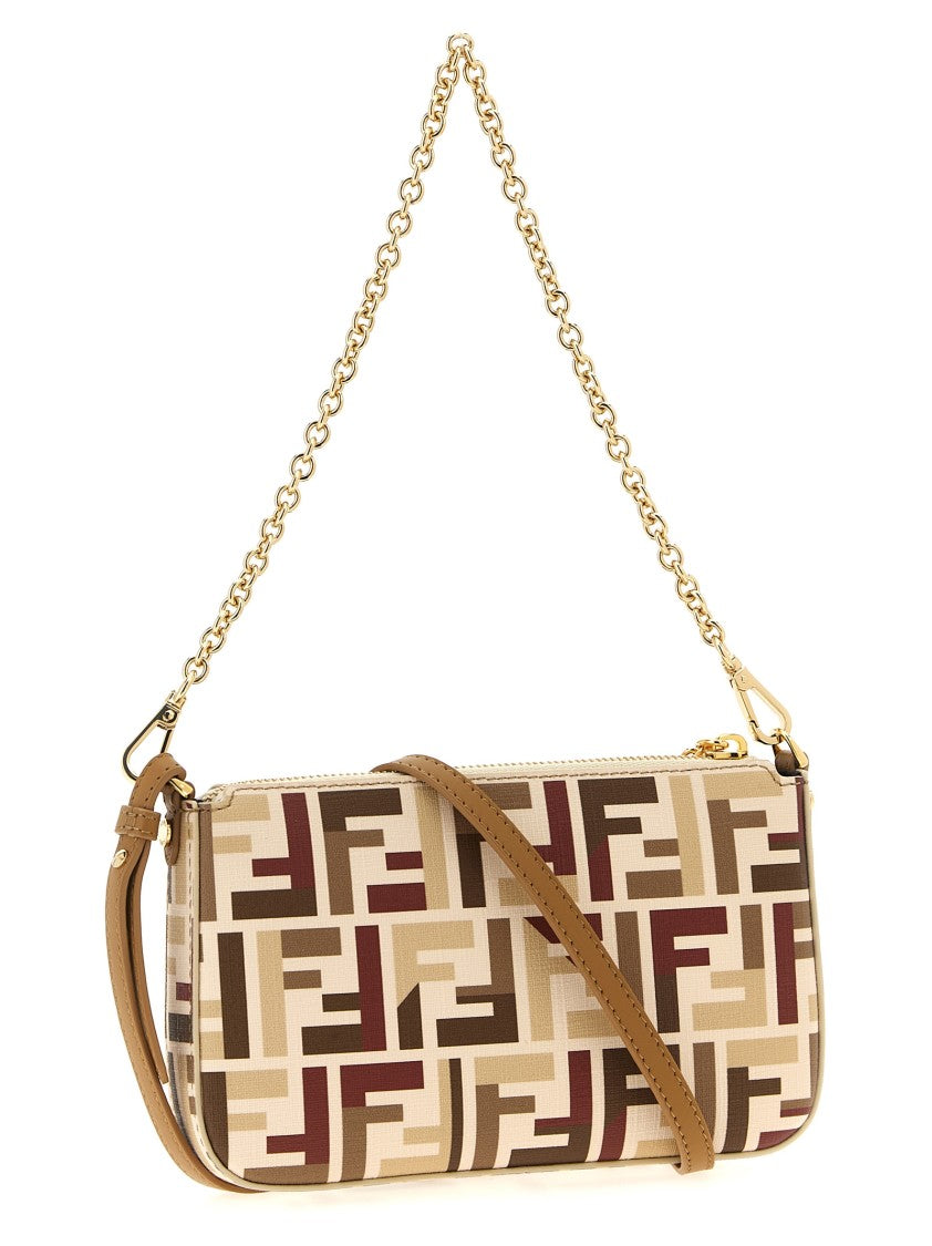 Fendi Baguette Fabric Pouch With Iconic Ff Pattern