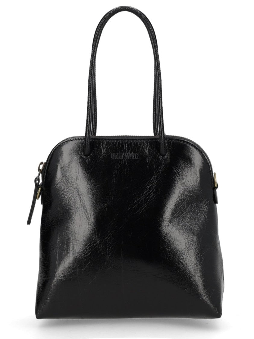 Uma Wang Glossy Finish Embossed Logo Tote Bag