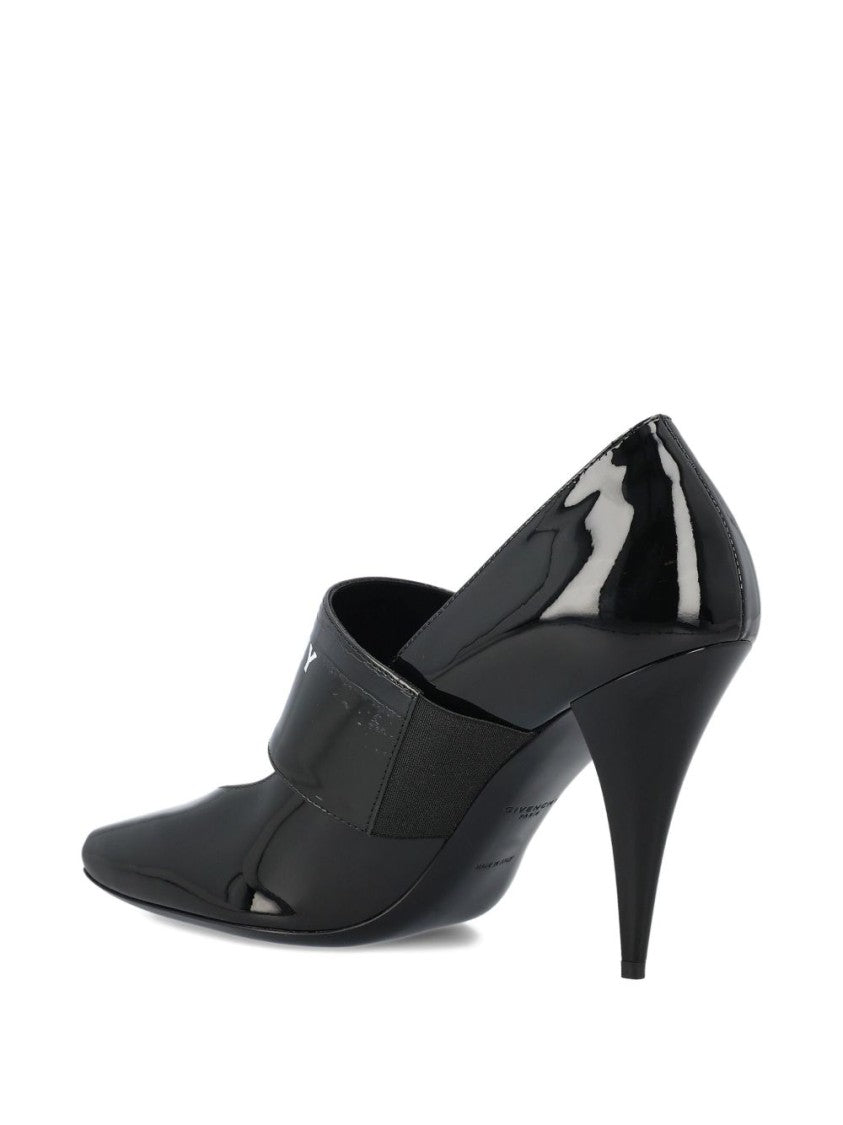 Givenchy Black Silk And Nylon Peep Heels