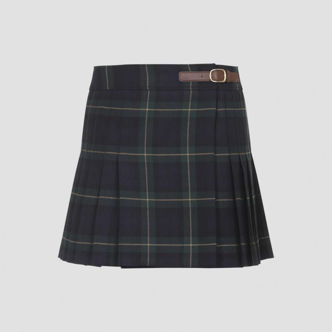 Celine Kilt-Inspired Mini Skirt