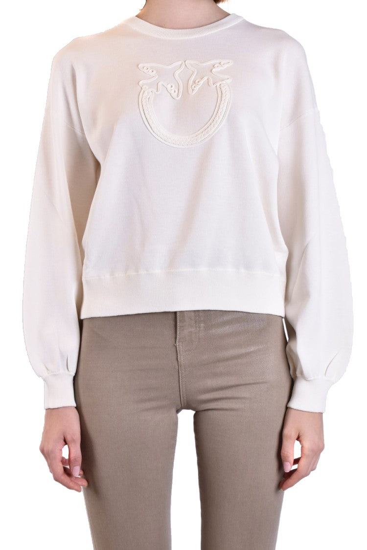 Pinko White Cotton Sweater