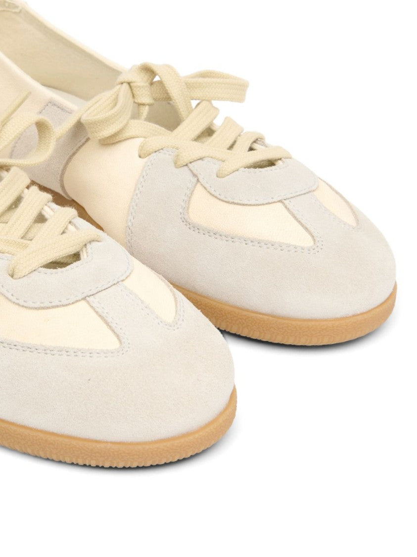 Maison Margiela Rounded Toe Suede Smooth Sneakers
