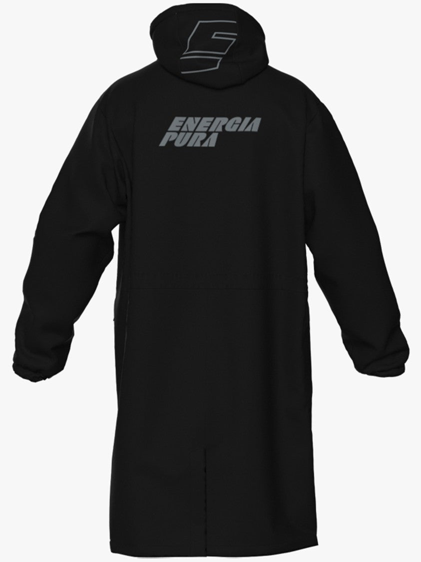 Energia Pura New Storm Long Hooded Black Coat