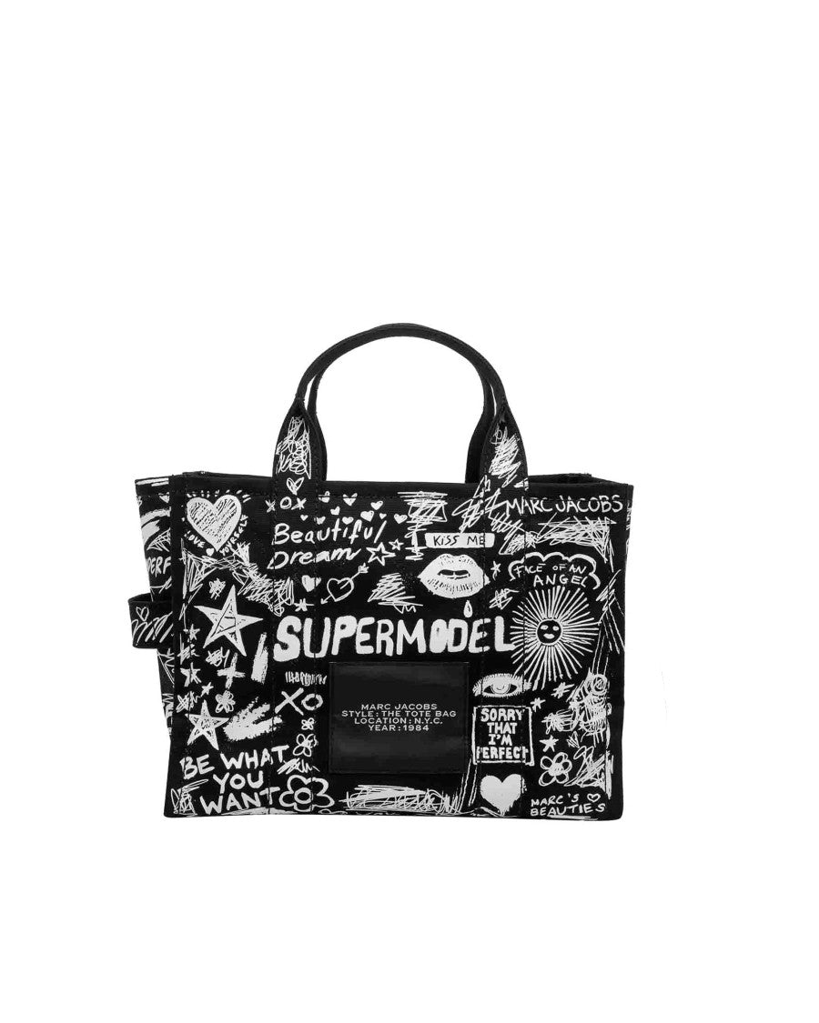 Marc Jacobs Medium Tote Bag With Graffiti Scribbles By Marc Jacobs