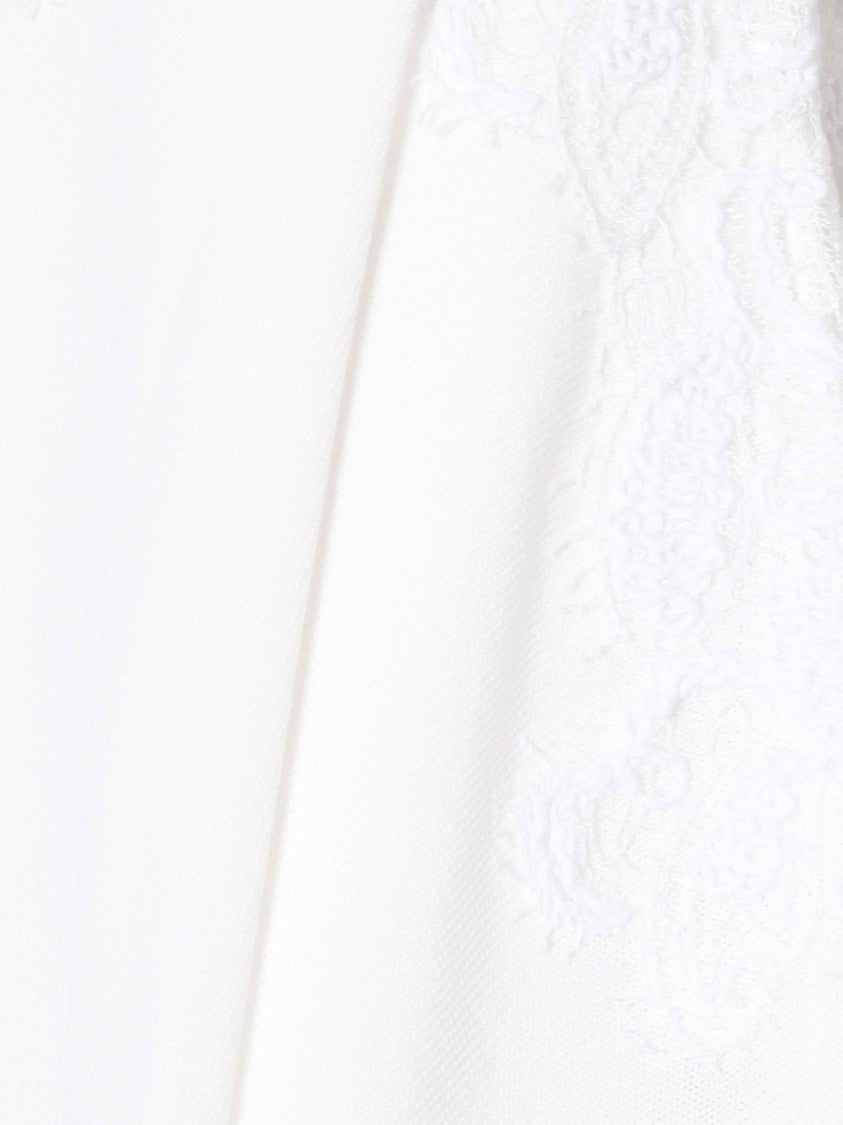 Ermanno Scervino Soft White Top With Boat Neckline