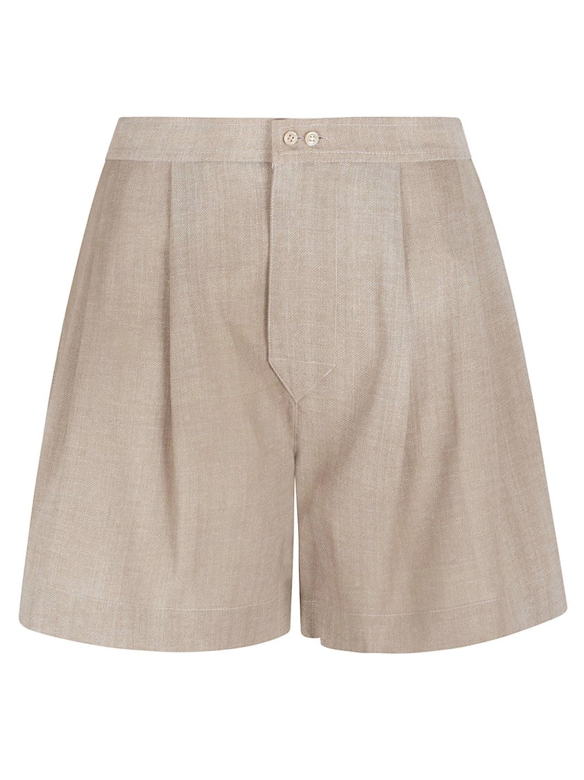 Ermanno Scervino High-Waist Relaxed Fit Shorts With Textured Fabric
