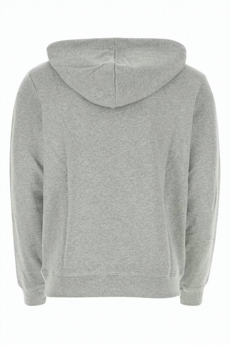 A.P.C. Light Grey Hoodie With Drawstring Hood And Subtle Logo