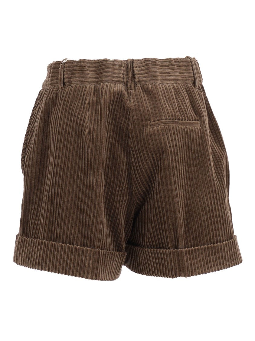 P.A.R.O.S.H. Classic Brown Corduroy Shorts