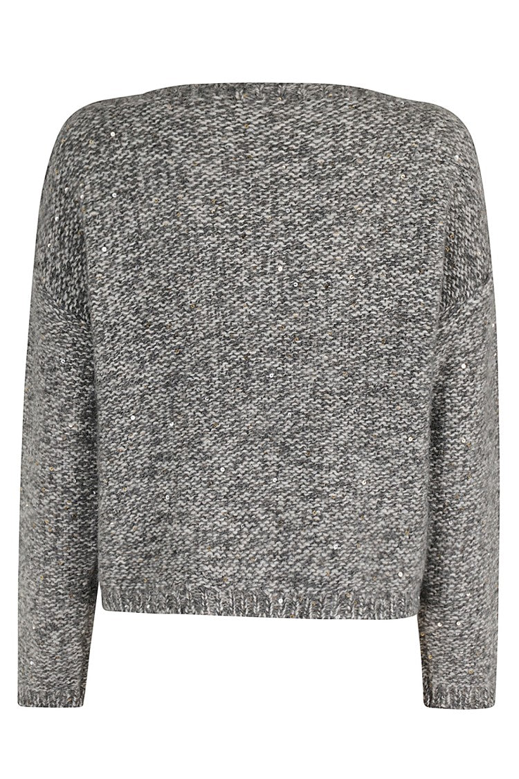 Ermanno Firenze Alpaca Blend Pullover With Sequin Inserts