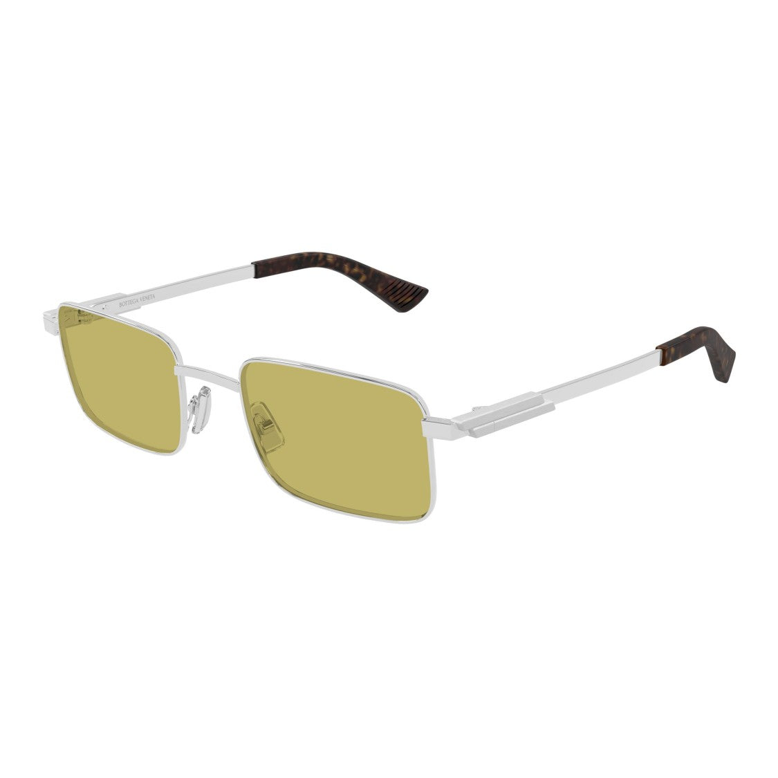 Bottega Veneta Bv1469s Rectangular Metal Sunglasses