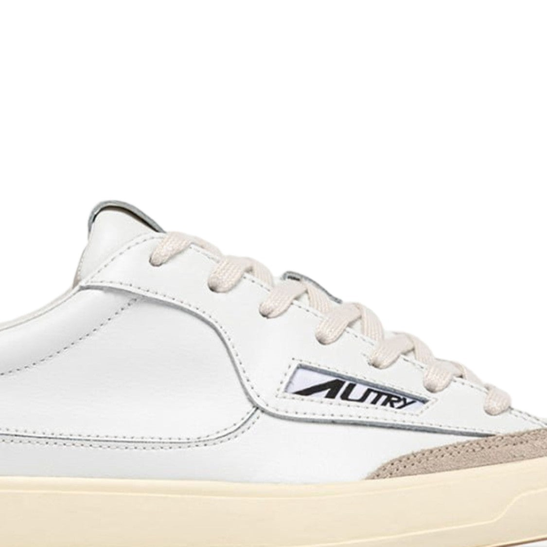 Autry Low-Top Leather Sneakers With Round Toe And Lace-Up Closure