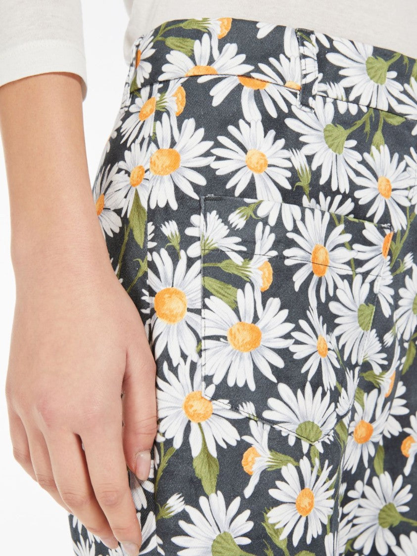 Max Mara Wide-Leg Floral Print Pants