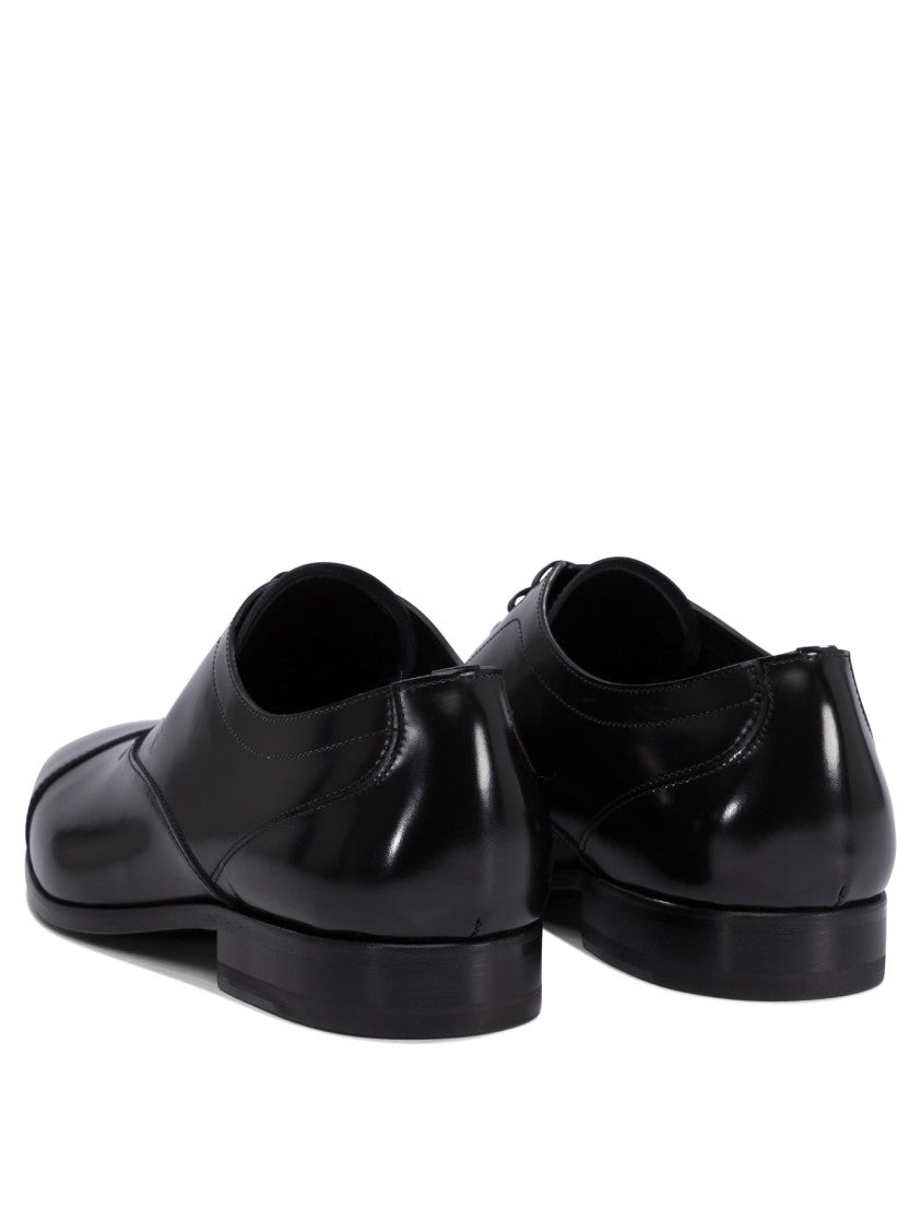 Fabi Polished Leather Lace-Up Shoes