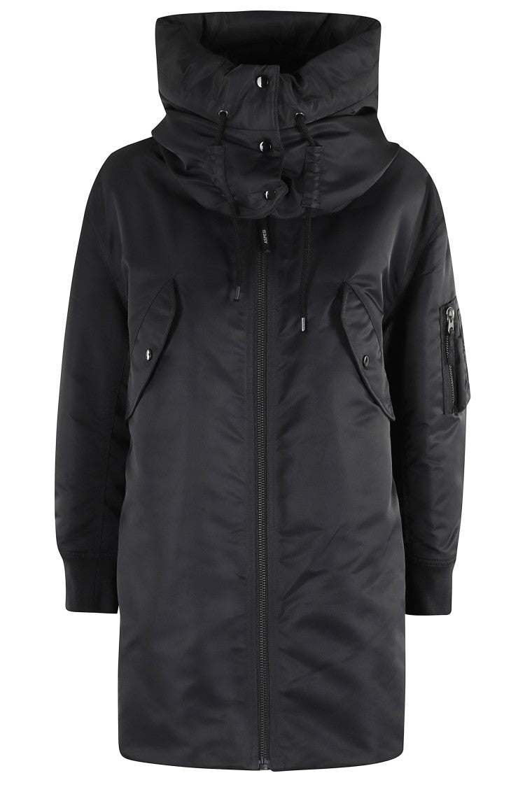 Aspesi Ribbed Bomber Jacket With Removable Hood