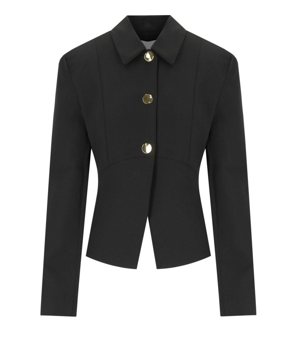 Ganni Tailored Black Twill Jacket